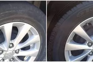 Bukan pakai semir, begini cara bikin ban mobil jadi kinclong dengan 1 jenis cairan