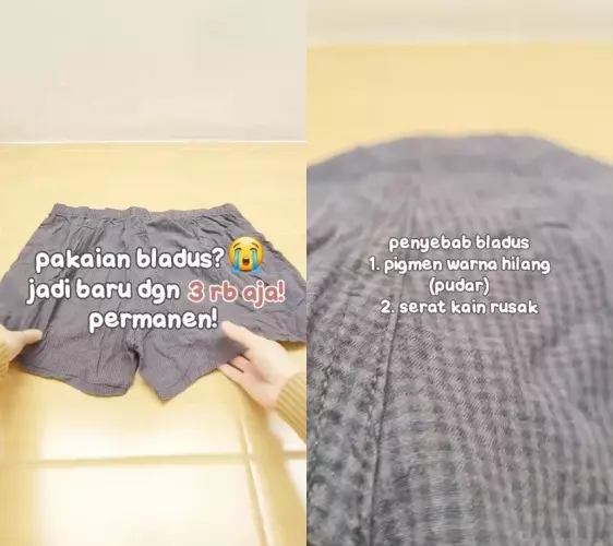 bikin pakaian buluk jadi kelihatan baru © TikTok