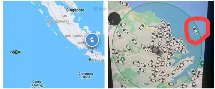 11 Potret kocak lokasi driver ojek online di maps ini bikin bertanya-tanya, errornya kejauhan