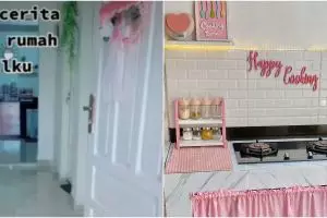9 Potret dapur mungil nuansa pink ini antisumpek, bisa jadi ide emak-emak makeover tempak masak
