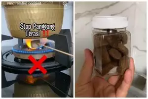 Bukan dibakar di api kompor, ini trik jitu panggang terasi agar aromanya lebih wangi