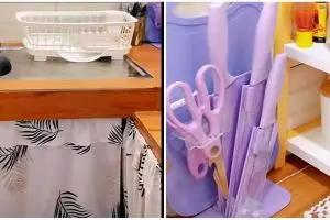 Bukti mungil tak berarti sumpek, 9 potret dapur 1 meter ini bikin makin betah masak