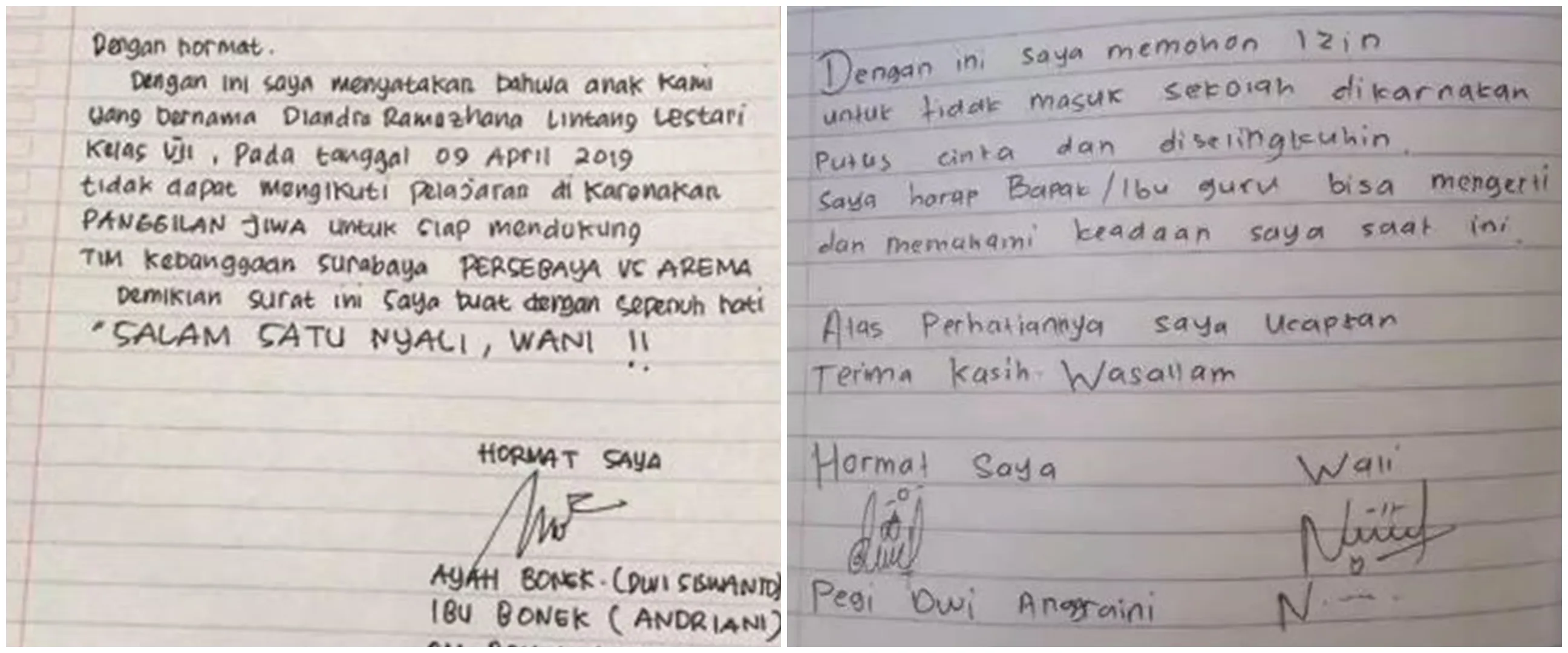 15 Potret lucu surat izin siswa tak masuk sekolah ini alasannya ada aja, kok kepikiran ya?