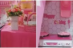 10 Potret dapur segaris di kolong tangga estetik maksimal, penataannya rapi meski tanpa kitchen set