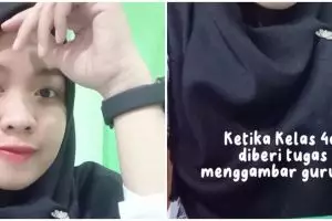 Dapat tugas gambar gurunya, 10 potret hasil tugas murid kelas 4 SD ini imajinasinya nggak ada lawan