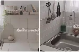 9 Potret dapur mungil cuma sepetak tanpa kitchen set ini antisumpek, estetiknya bikin mata susah kedip
