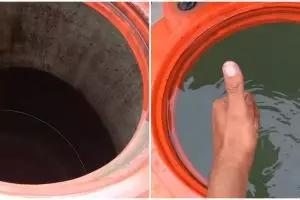 Tanpa capek nyikat sampai ke dalam, ini cara mudah bersihkan toren air yang berlumut pakai 1 bahan kue