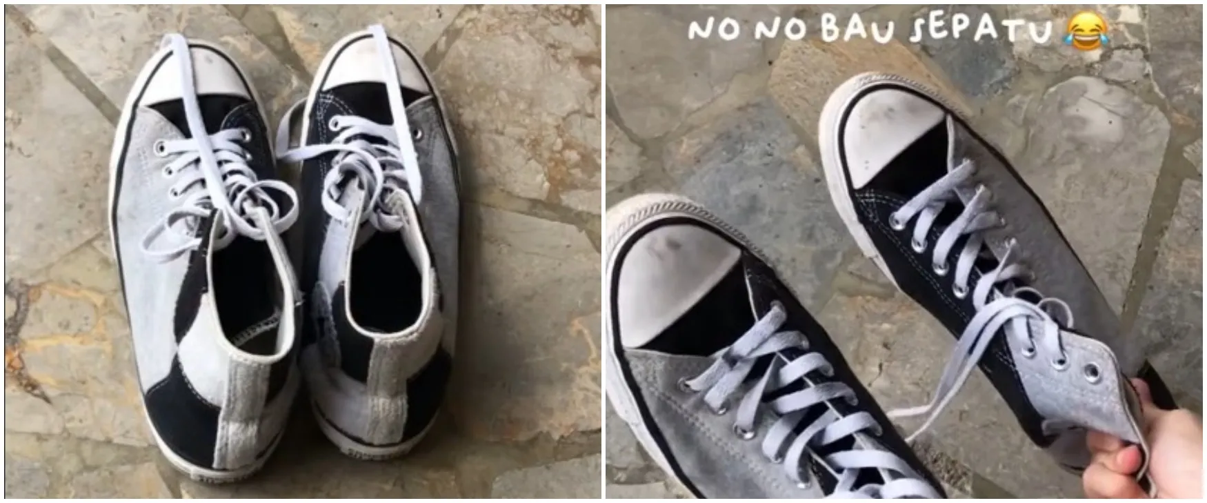 Tak repot nyuci pakai sabun, ini trik hilangkan bau tak sedap di sepatu kanvas dengan bahan dapur