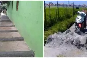 11 Potret kocak desain nyeleneh polisi tidur ini bikin susah lewat, motor auto dituntun