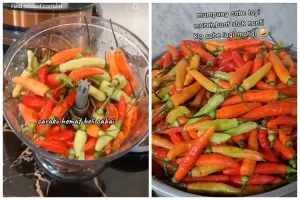 Tanpa ditambah tisu atau bawang putih, ini trik mengawetkan cabai agar tak mudah busuk hingga 3 bulan