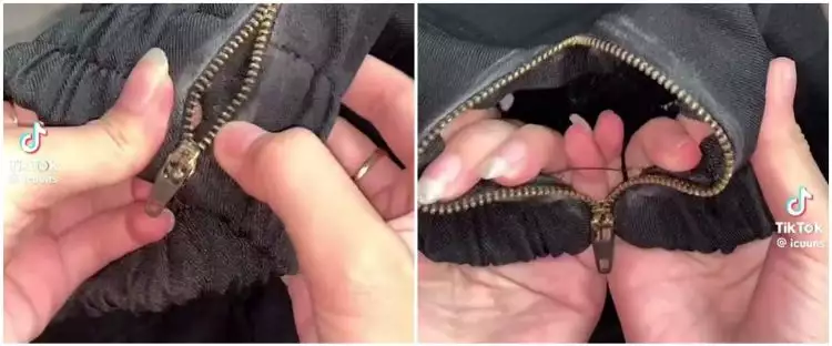 Nggak perlu ke tukang jahit, begini cara mudah perbaiki resleting celana yang rusak dengan satu alat