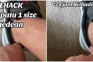 Nggak pakai kaus kaki dua lapis, begini cara akali sepatu kebesaran dengan trik sederhana