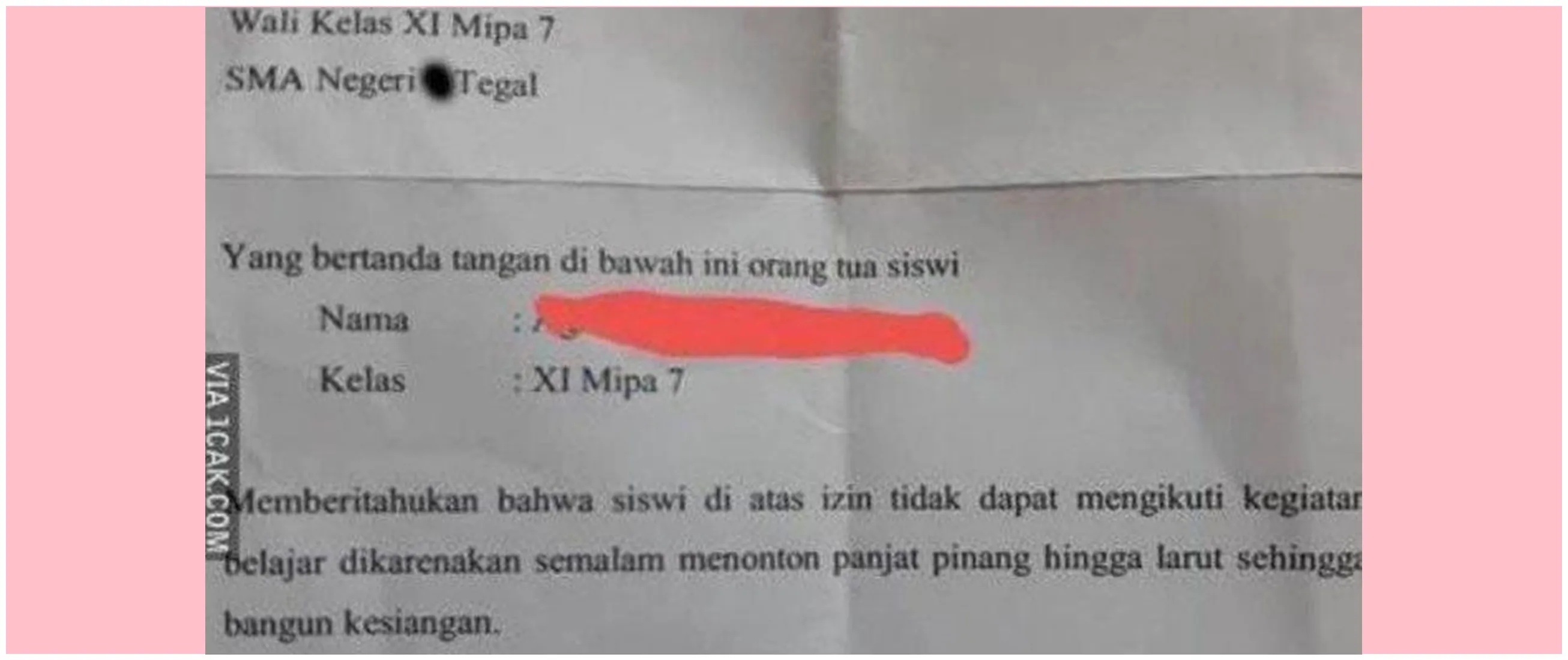 15 Potret kocak surat izin sekolah isi alasannya ini nyeleneh abis, guru harus ekstra sabar