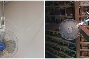 Sungguh diluar nurul, 11 desain nyeleneh kipas angin gantung ini cara pemasangannya nggak habis pikir