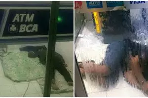 11 Potret kocak kelakuan nyeleneh orang tidur dalam ATM ini nyaman banget serasa kos-kosan sendiri