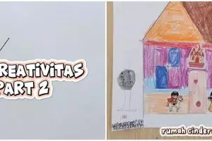 Dapat tugas gambar dari satu garis dari guru, 11 karya murid kelas 5 SD ini kreatif di luar nalar