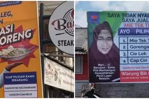 11 Potret kocak spanduk sekilas kayak kampanye ini perlu dilihat dua kali baru ngeh, bikin tepuk jidat