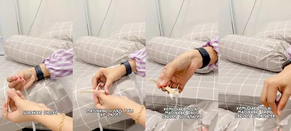cara mudah pasang tali sarung guling cuma butuh waktu 30 detik © berbagai sumber cara mudah pasang tali sarung guling cuma butuh waktu 30 detik © berbagai sumber