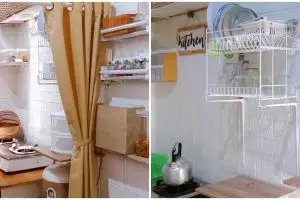 9 Potret dapur mungil di kos sepetak ini estetiknya bikin melongo, bukti rapi & nyaman tak harus mahal