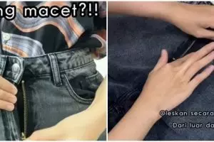 Bukan pakai lilin, ini trik atasi resleting celana yang macet jadi licin lagi pakai 1 bahan masak