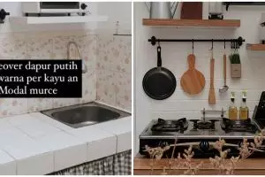9 Potret dapur meja mungil tanpa kitchen set ini penataannya sederhana memanjakan mata, estetik pol
