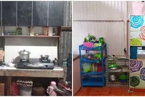 Awalnya tampak suram, 11 potret dapur seng-kayu disulap jadi apik ini bukti estetik tak perlu mewah