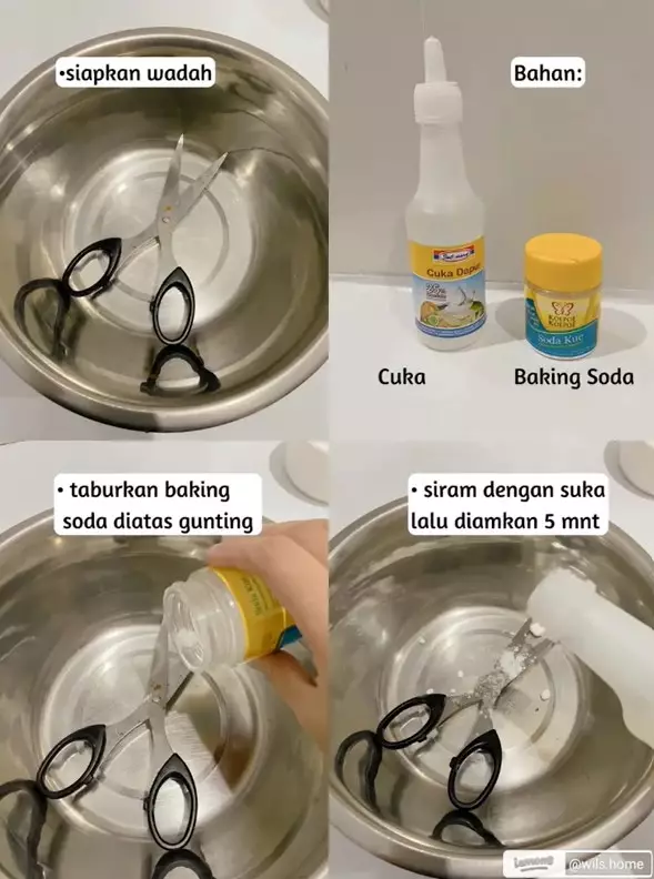 trik hilangkan noda karat pada gunting pakai 2 bahan dapur © berbagai sumber