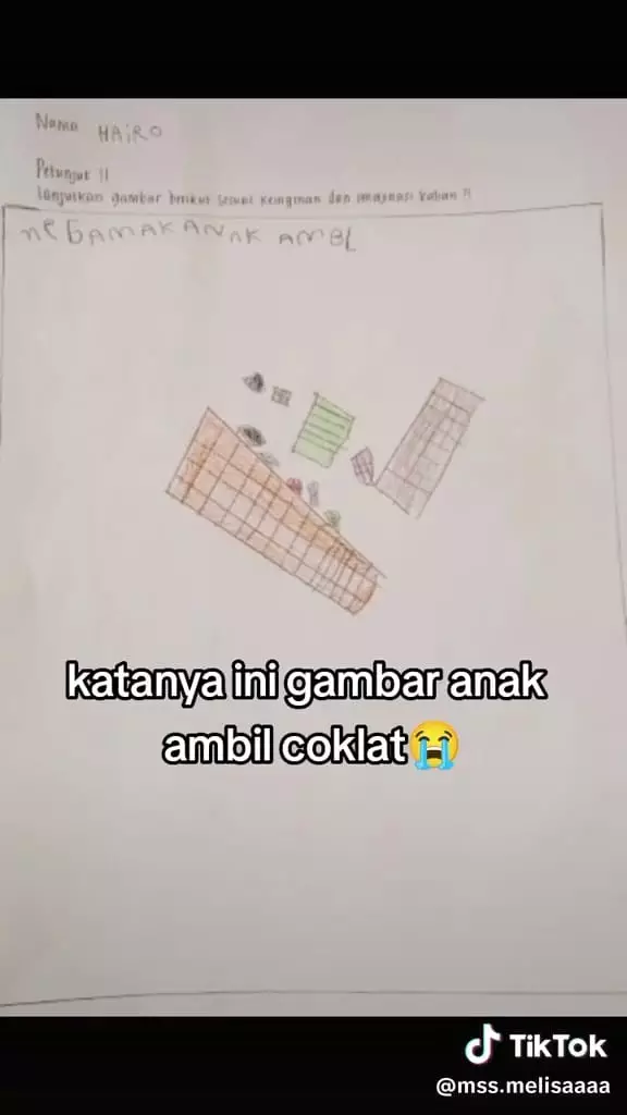 Gambar murid 3 sd bikin gagal paham © TikTok