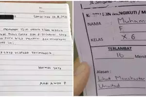 17 Potret kocak surat izin siswa ini alasannya jauh dari kebiasaan, guru harap bersabar bacanya