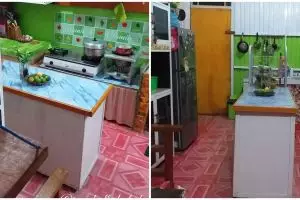 9 Potret dapur kayu ala kampung ini desainnya modern & estetik, kombinasi warnanya unik bikin terpikat