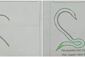 Disuruh bikin gambar dari satu garis oleh guru, 11 karya murid kelas 2 SMA ini bikin melongo