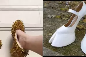 11 Potret kocak desain sepatu nyeleneh ini bentuknya di luar nalar, bingung cara pakainya gimana