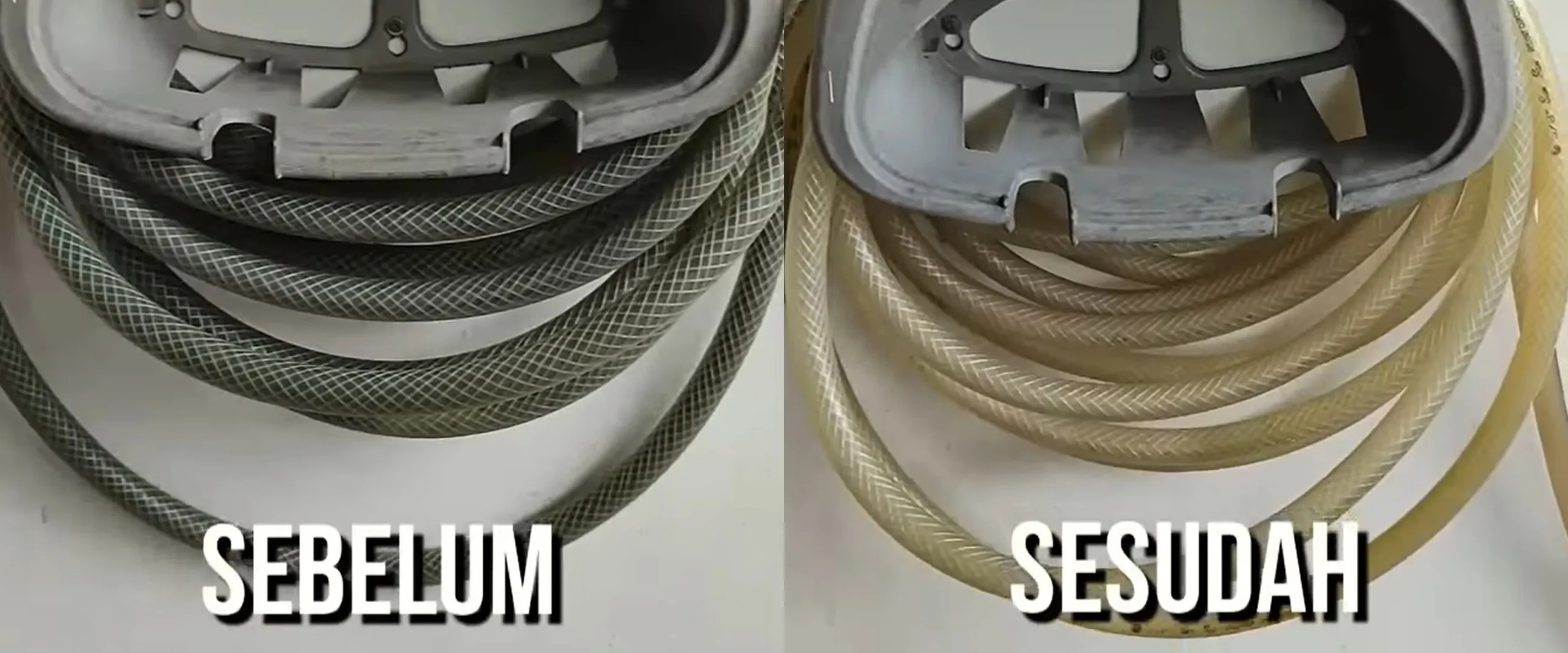 Nggak perlu beli baru, ini cara mudah bersihkan selang berlumut cuma pakai 1 alat sederhana