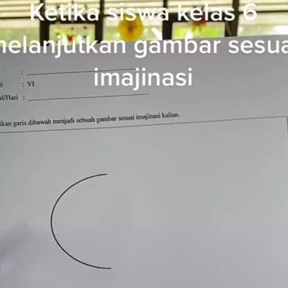 Disuruh gambar dari satu garis, 11 potret karya murid kelas 6 SD ini kreatif di luar dugaan