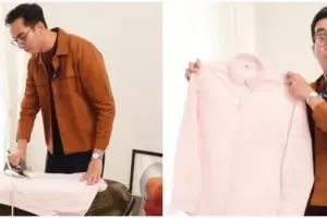 Nggak ribet dibolak-balik langsung rapi, ini trik nyetrika baju hemat waktu pakai 1 pembungkus makanan