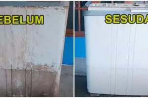 Bukan pakai sitrun, begini cara membersihkan kerak pada mesin cuci dengan satu cairan pembersih