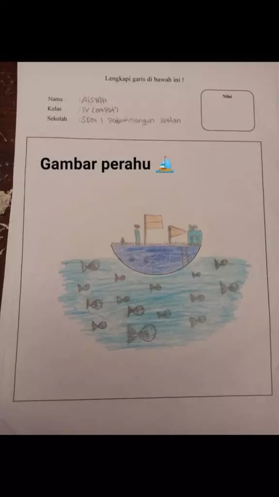 Murid 4 SD gambar dari setengah lingkaran Berbagai sumber