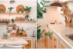 9 Potret dapur mungil tanpa kitchen set pakai mini bar ini dekorasi kayunya bikin tampilan jadi mahal