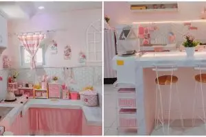 9 Potret dapur mungil pakai mini bar ini visualnya bikin mupeng, auto nggak jemu memasak