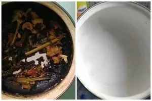 Modal Rp5.000-an, ini cara bersihkan noda gosong di dasar panci agar kinclong tanpa sitrun atau cuka