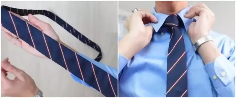 Tampil stylish nggak perlu lama, ini cara pakai dasi auto rapi nggak ribet cuma butuh waktu 10 detik