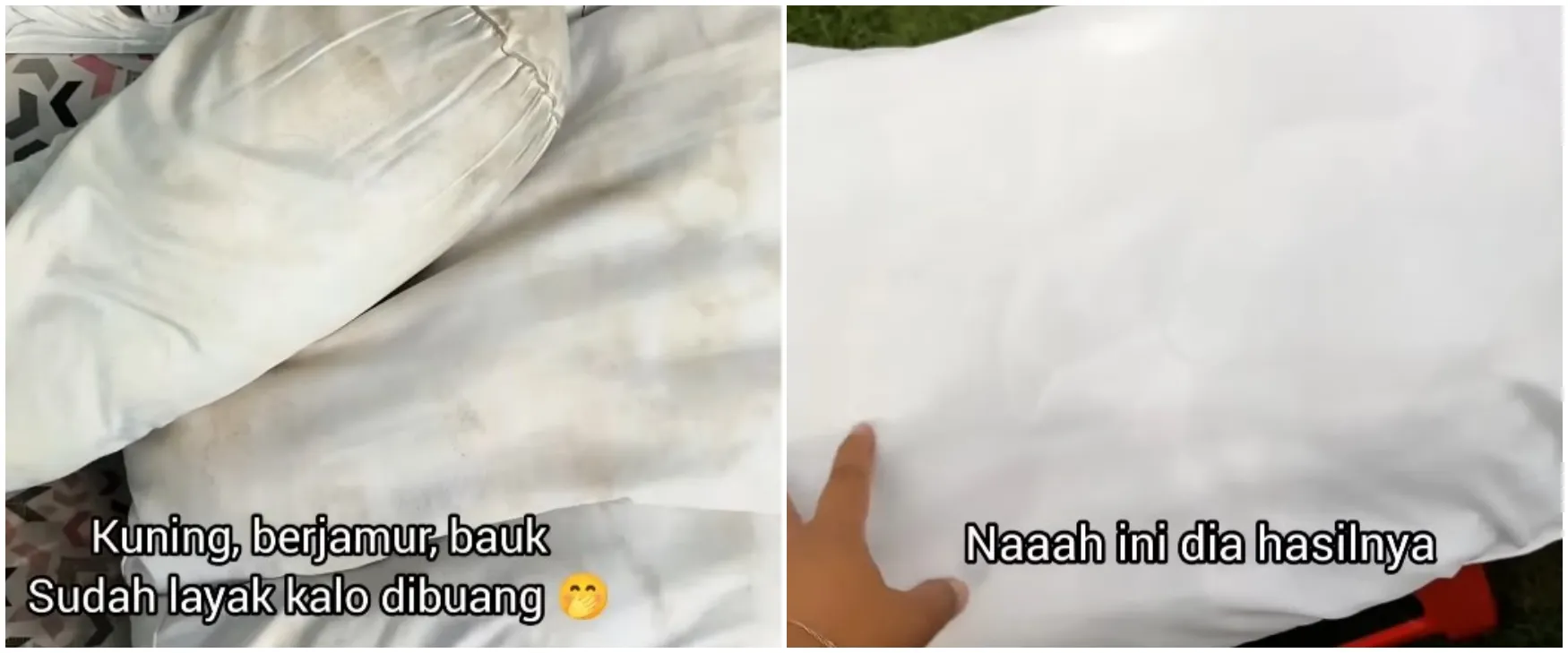 Tanpa capek disikat, ini cara bersihkan bantal yang menguning dan berjamur pakai 1 bahan makanan
