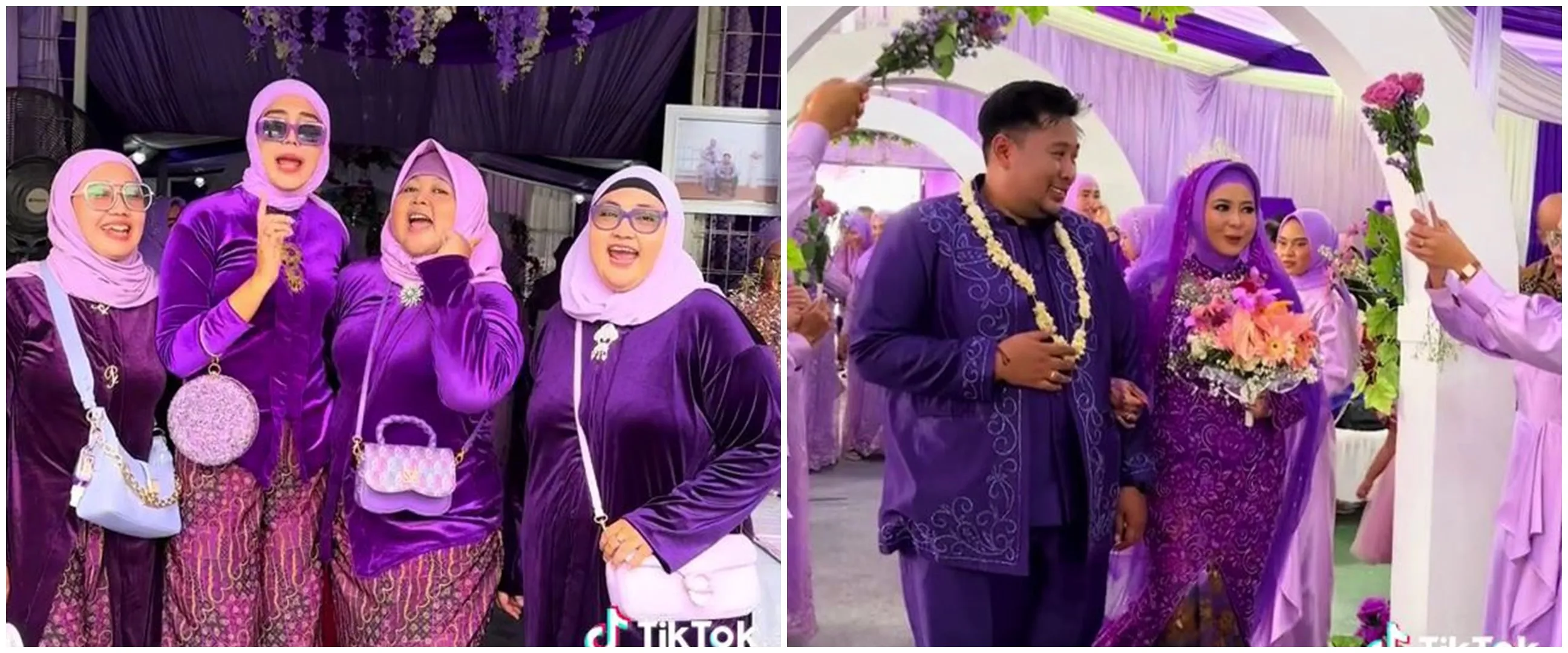 Begini jadinya jika fans garis keras ungu gelar pernikahan, 9 potretnya ini jadi idaman pecinta violet