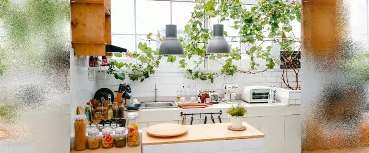 9 Potret dapur mungil tanpa kitchen set ini estetiknya unik bikin salfok, berasa masak di kebun buah