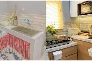 10 Potret dapur mungil Korea style ini desainnya ciamik, meski simpel tapi estetik bikin susah kedip
