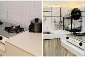 9 Potret dapur segaris rumah subsidi desainnya simpel tapi estetik, cocok buat pecinta dekor antiribet