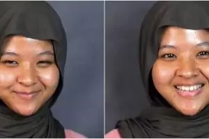Transformasi makeup wanita sawo matang jadi manten modern, hasilnya bikin melongo dikira artis Korea
