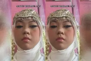 Riasan awalnya gagal bikin nyesek, pengantin ini minta teman perbaiki makeup hasilnya beda 180 derajat