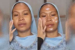 Wanita sawo matang dimakeup manten MUA pakai barbie look ini manglingi pol, jadi seperti beda orang