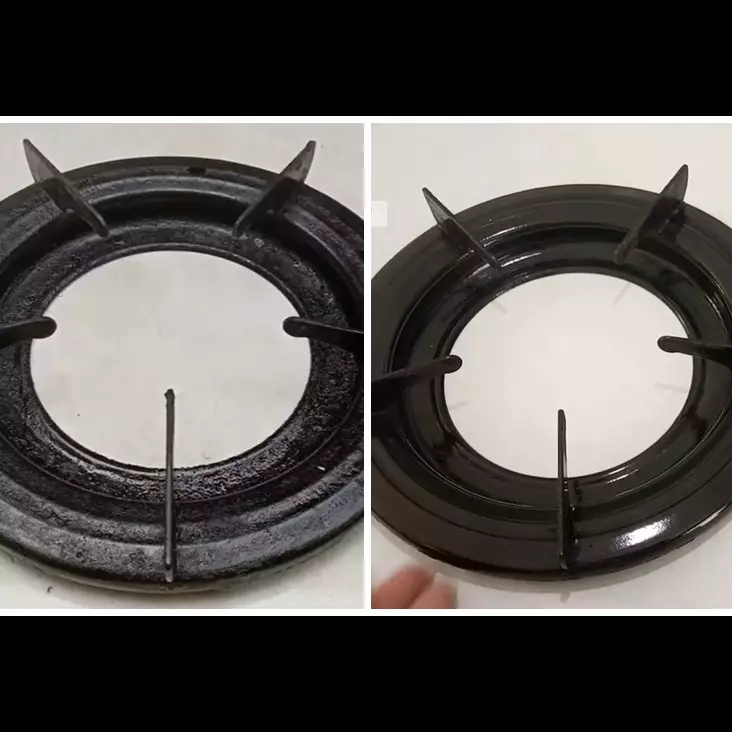 Tanpa direndam air dan sitrun, ini cara bersihkan kerak tebal di tungku kompor modal Rp2.000